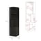 Tuhome Kava Beijing Corner Bar Cabinet, Glass Rack, Double Door Cabinet, Eight Built-in Wine Rack-Black BLW7886 - alternate 2